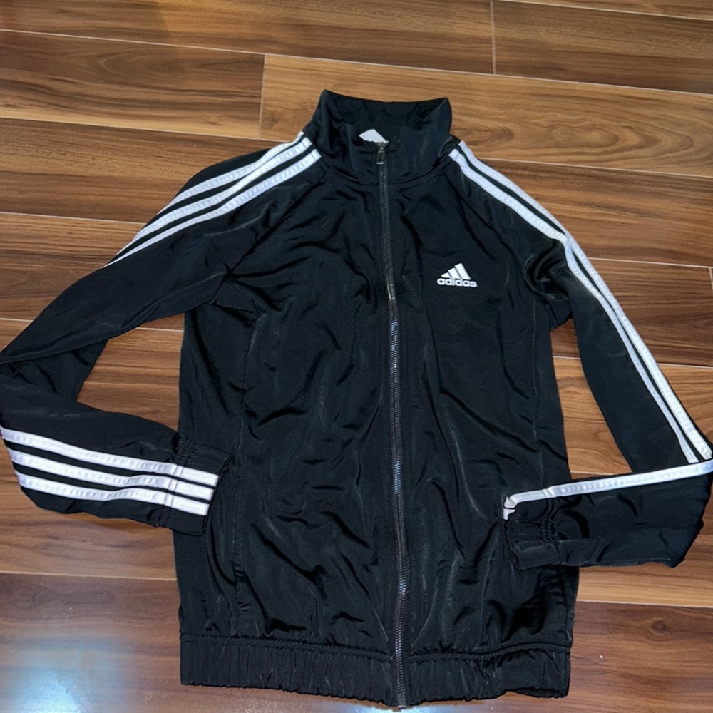 Small Adidas zip sweatshirt black track jacket